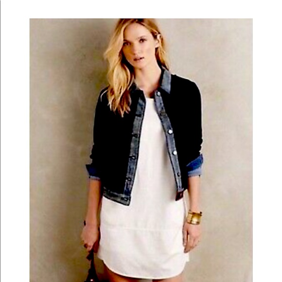 ANTHRO pilcro + letterpress waffle denim jacket - Picture 2 of 4